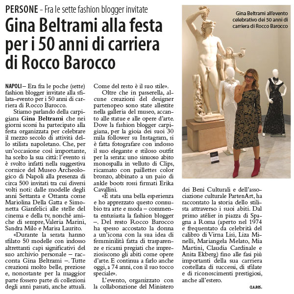 Gina Beltrami alla festa per i 50 anni di carriera di Rocco Barocco