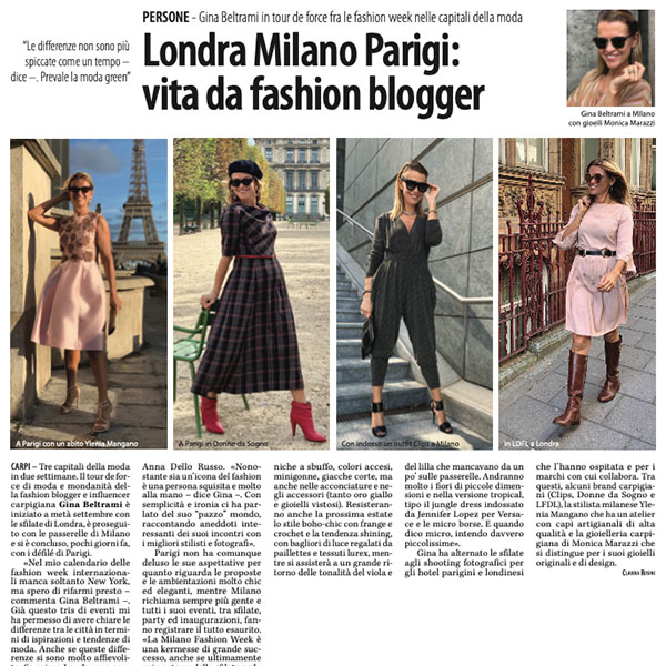 Londra Milano Parigi: vita da fashion blogger